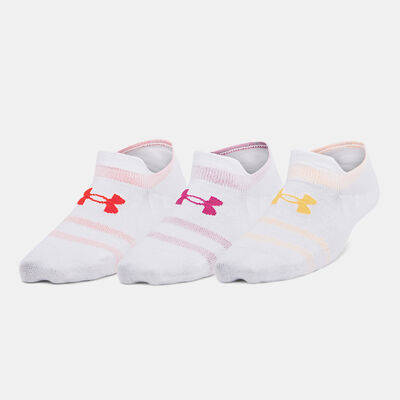 Under Armour Essential Ultra Low Tab Socks (3 Pairs) White