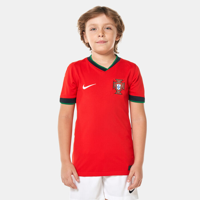 Nike Kids' Portugal Dri-FIT Stadium Home Football Jersey - 2024 Red Nike Kids' Portugal Dri-FIT Stadium Home Football Jersey - 2024 Red image number 0
