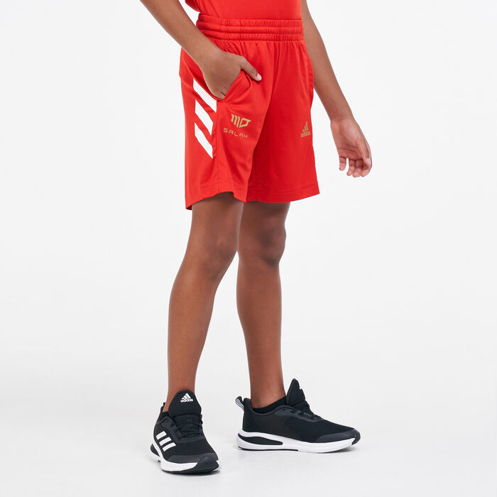 adidas Kids' Salah Football-Inspired Shorts Red adidas Kids' Salah Football-Inspired Shorts Red image number 0