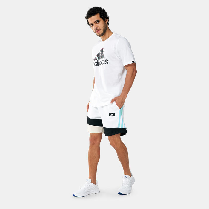 adidas Men's Sportswear Colourblock Shorts White adidas Men's Sportswear Colourblock Shorts White image number 2