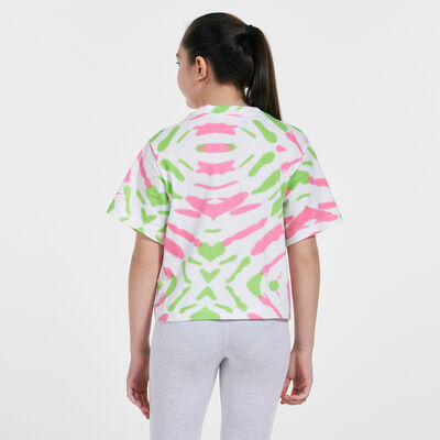 Nike Kids' Sportswear Boxy Tie Dye T-Shirt White