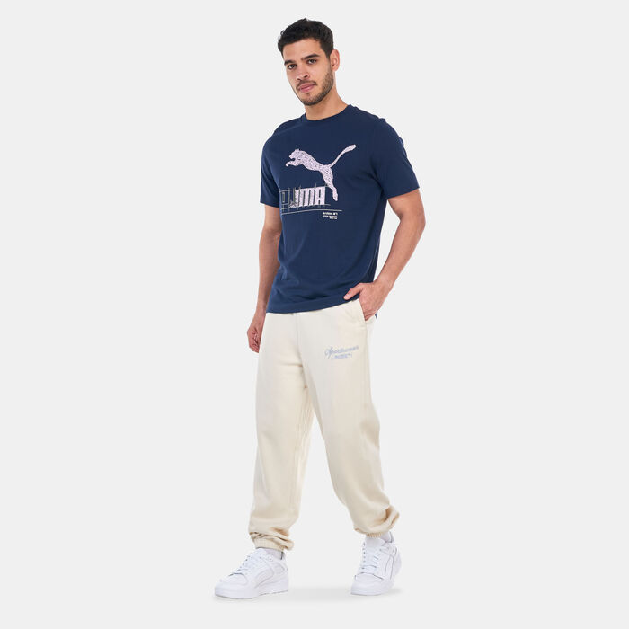 PUMA Men's Classics Brand Love Graphic T-Shirt Blue PUMA Men's Classics Brand Love Graphic T-Shirt Blue image number 2