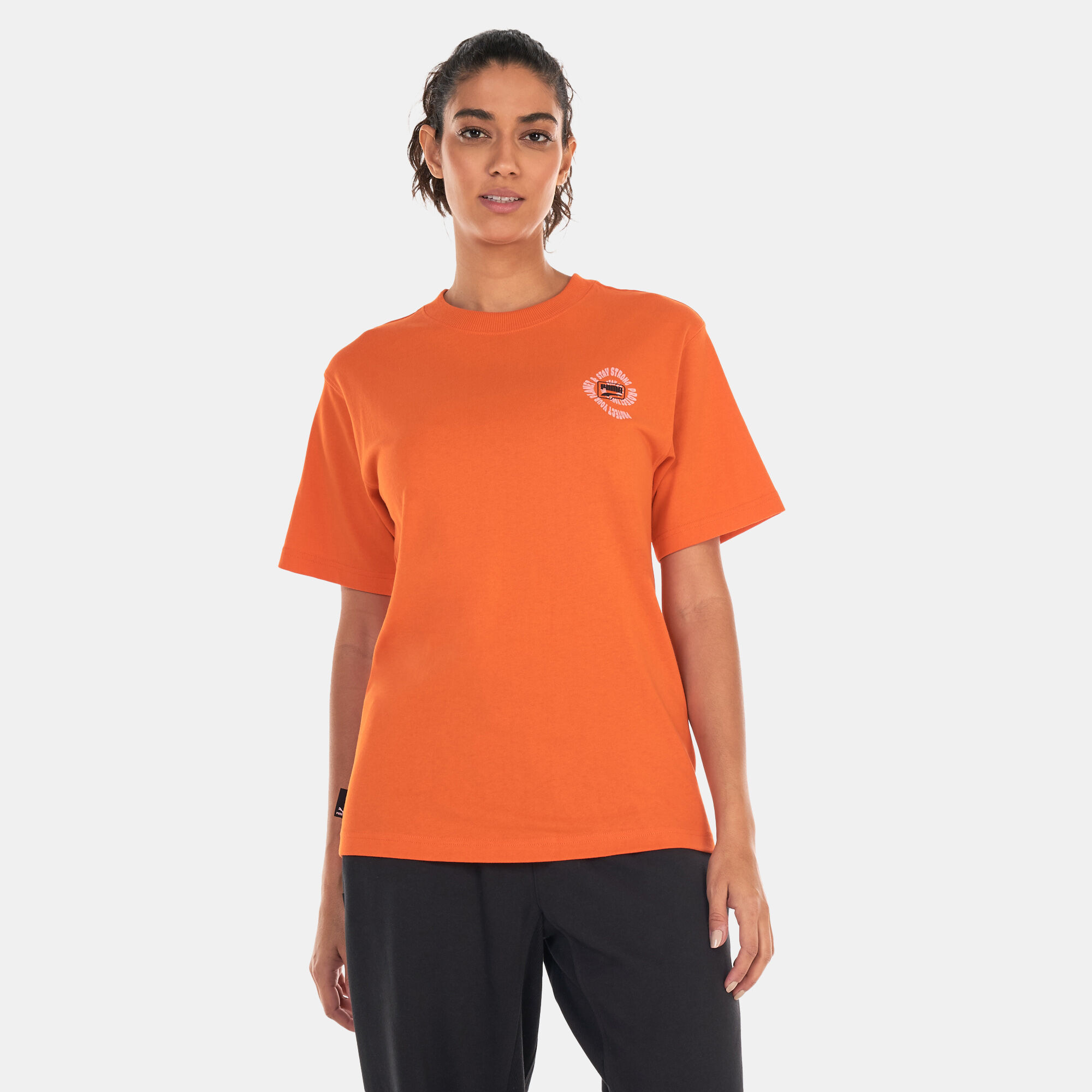 Puma t shirt orange cheap