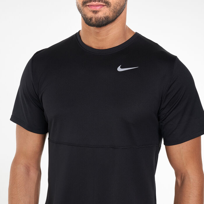 Nike Men's Breathe Run T-Shirt Black Nike Men's Breathe Run T-Shirt Black image number 3