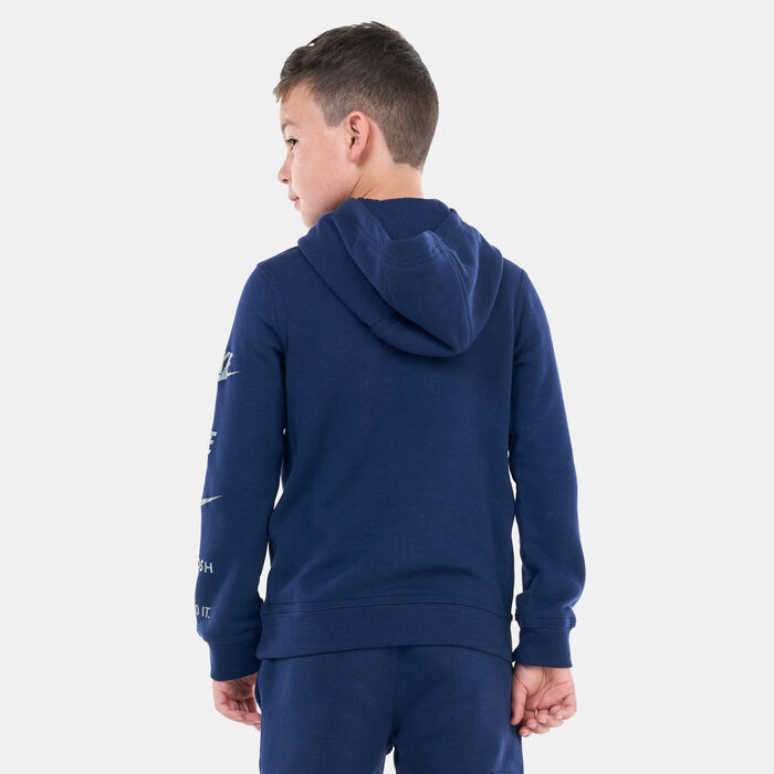 Nike Kids' Sportswear Standard Issue Fleece Hoodie (Older Kids) Blue Nike Kids' Sportswear Standard Issue Fleece Hoodie (Older Kids) Blue image number 1