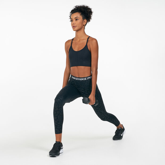 Nike Women's Yoga Dri-FIT Indy Longline Sports Bra Black image number 2