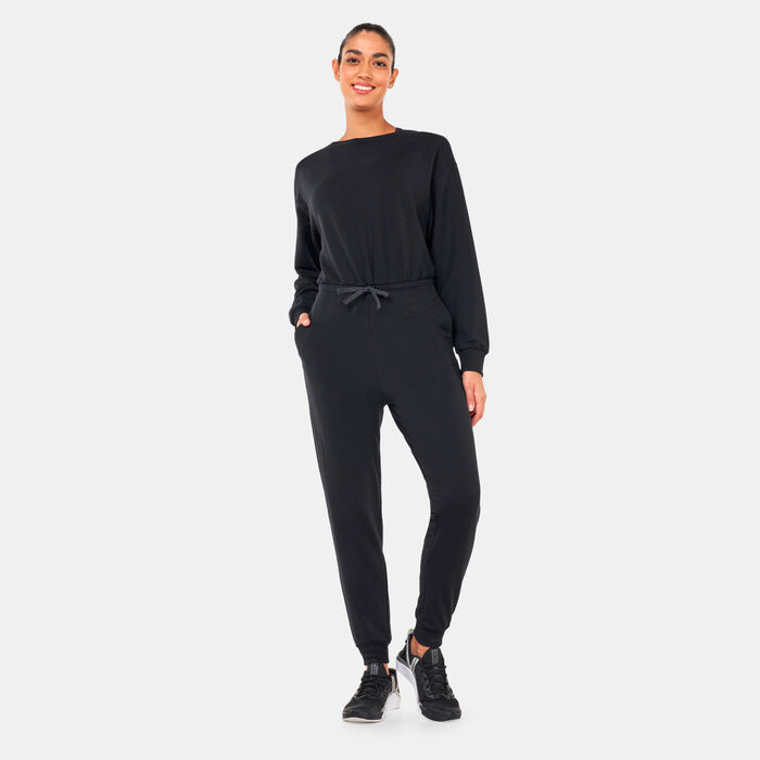 Nike Women's Yoga Dri-FIT Jumpsuit Black Nike Women's Yoga Dri-FIT Jumpsuit Black image number 0