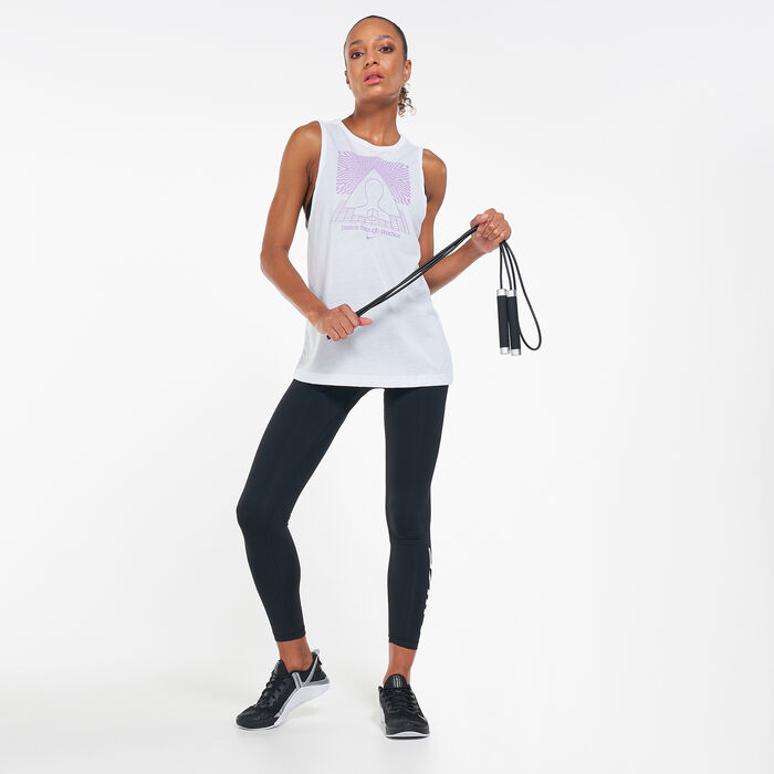 Nike Women's Yoga 3 Tank Top White Nike Women's Yoga 3 Tank Top White image number 2