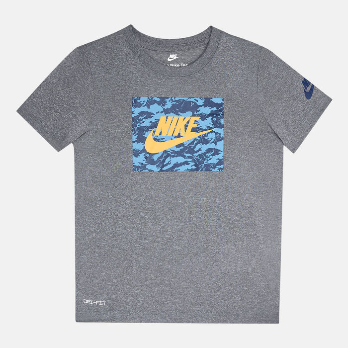 Nike Kids' Dri-FIT Camo Futura T-Shirt Grey Nike Kids' Dri-FIT Camo Futura T-Shirt Grey image number 0