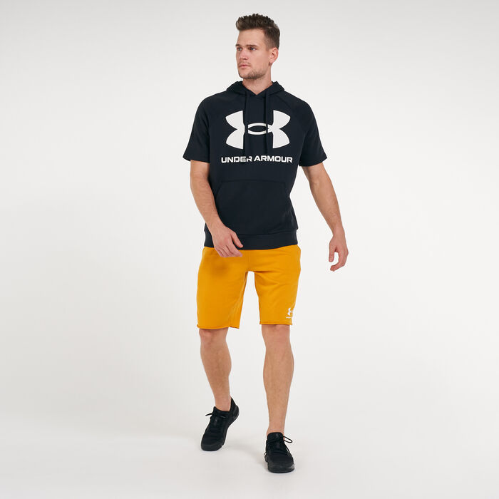 Under Armour Men's UA Rival Short Sleeve Hoodie Black image number 2