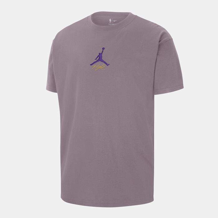Jordan Men's Los Angeles Lakers Statement T-Shirt Purple Jordan Men's Los Angeles Lakers Statement T-Shirt Purple image number 0