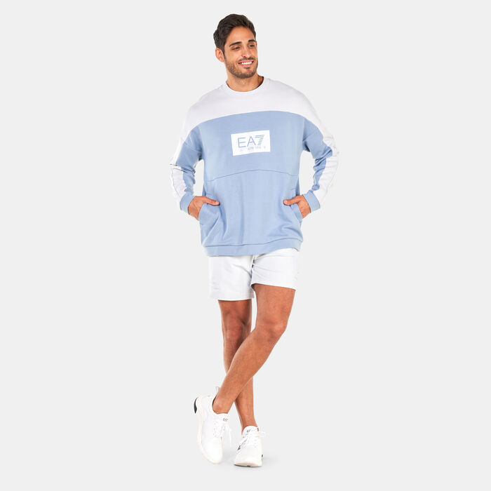 EA7 Emporio Armani Men's Small Logo 7 Lines Shorts Grey EA7 Emporio Armani Men's Small Logo 7 Lines Shorts Grey image number 2