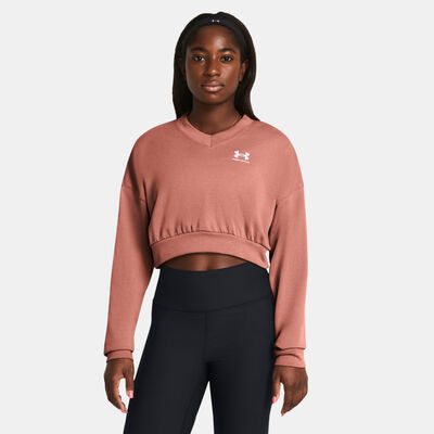 Under Armour Women's Rival Crop Top Red Under Armour Women's Rival Crop Top Red