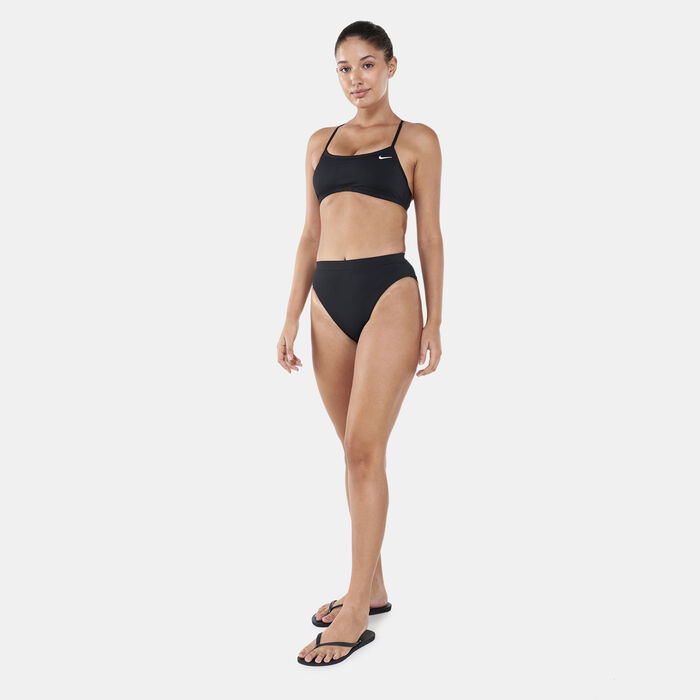 Nike Swim Women's Essential Racerback Bikini Top Black Nike Swim Women's Essential Racerback Bikini Top Black image number 2