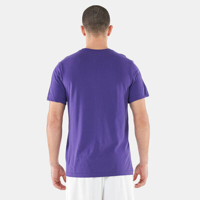 Nike Men's NBA Dri-FIT Los Angeles Lakers Logo T-Shirt Purple Nike Men's NBA Dri-FIT Los Angeles Lakers Logo T-Shirt Purple