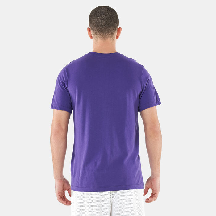Nike Men's NBA Dri-FIT Los Angeles Lakers Logo T-Shirt Purple Nike Men's NBA Dri-FIT Los Angeles Lakers Logo T-Shirt Purple image number 1
