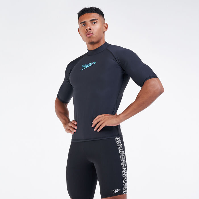 Speedo Men's Delight Rashguard Black image number 0