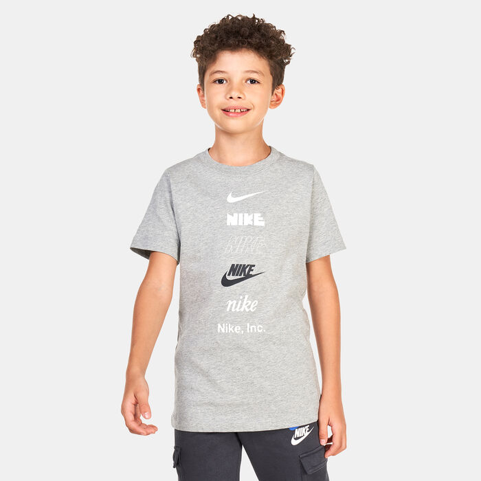 Nike KIds' Sportswear Logo Repeat T-Shirt Grey Nike KIds' Sportswear Logo Repeat T-Shirt Grey image number 0