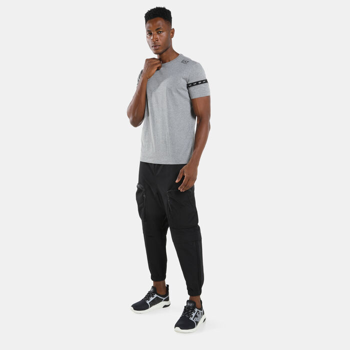 EA7 Emporio Armani Men's Train Logo Series Tape T-Shirt Grey EA7 Emporio Armani Men's Train Logo Series Tape T-Shirt Grey image number 2