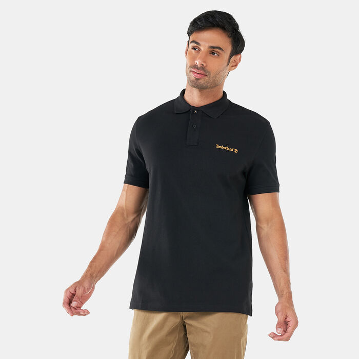 Timberland Men's Small Logo Polo Shirt Black image number 0