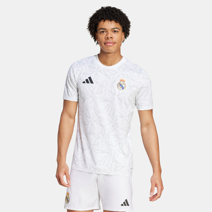 adidas Men's Real Madrid Pre-Match Football Jersey White adidas Men's Real Madrid Pre-Match Football Jersey White image number 0