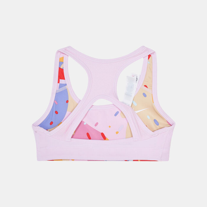 Nike Kids' Swoosh Reversible Sports Bra (Older Kids) Pink image number 3