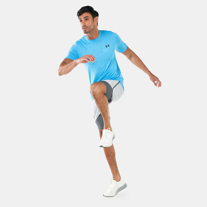 Under Armour Men's UA Training Vent Jacq T-Shirt Blue Under Armour Men's UA Training Vent Jacq T-Shirt Blue image number 2