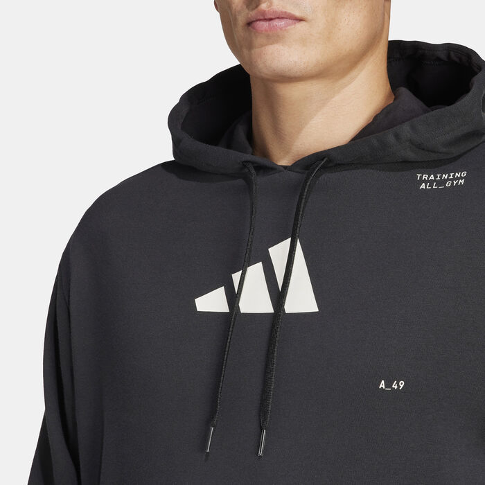 adidas Men's All-Gym Category Pump Hoodie Black adidas Men's All-Gym Category Pump Hoodie Black image number 3