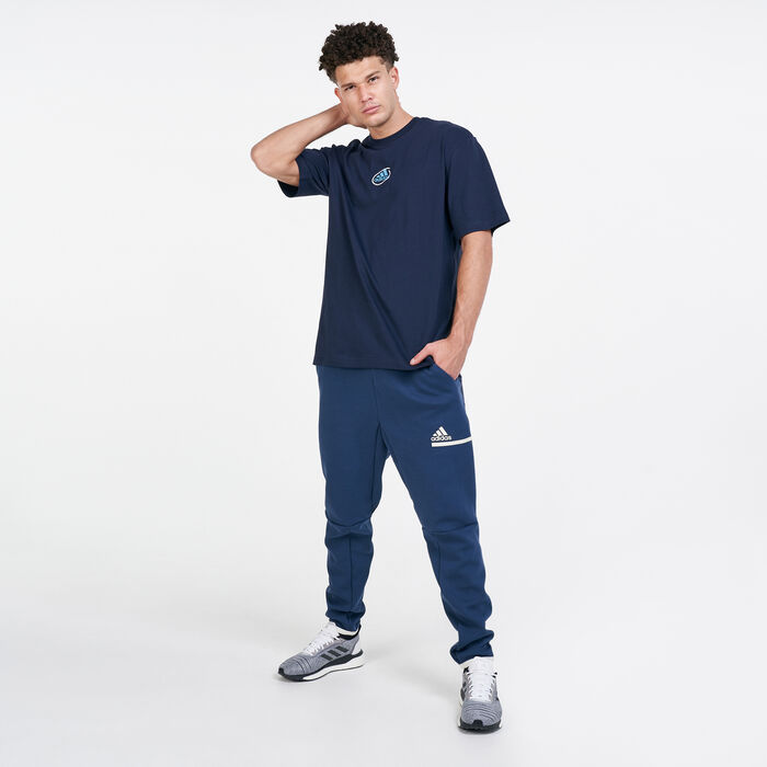 adidas Men's Athletics Graphic T-Shirt Blue image number 2