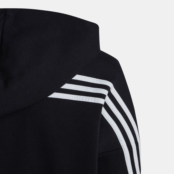 adidas Kids' Future Icons 3-Stripes Full-Zip Hoodie (Older Kids) Black adidas Kids' Future Icons 3-Stripes Full-Zip Hoodie (Older Kids) Black image number 2