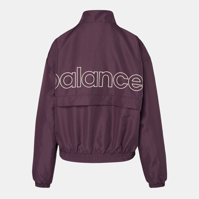 New Balance Women's Colourblock Graphic Jacket Purple New Balance Women's Colourblock Graphic Jacket Purple image number 1
