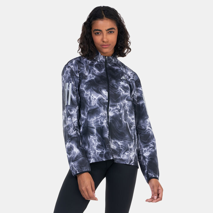 adidas Women’s Own The Run Allover Print Running Windbreaker Jacket Multi adidas Women’s Own The Run Allover Print Running Windbreaker Jacket Multi image number 0