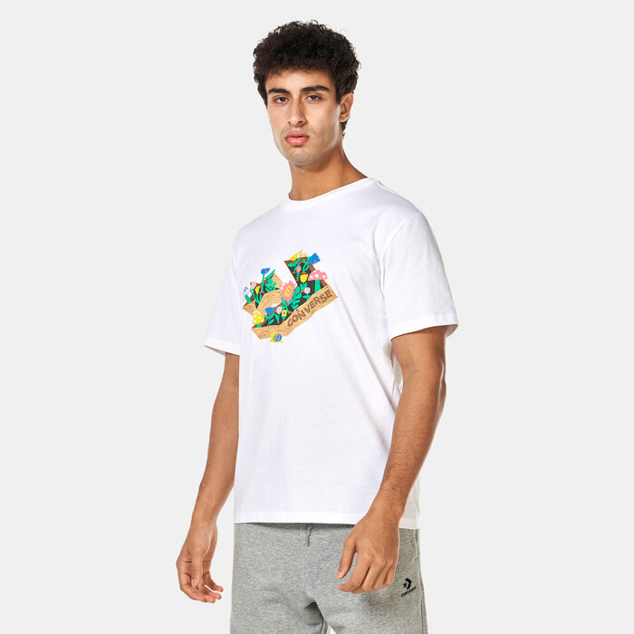 Converse Men's Star Chevron Herb Garden T-Shirt White image number 0