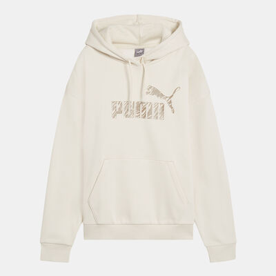 PUMA Women's Essential+ Animal Hoodie White PUMA Women's Essential+ Animal Hoodie White