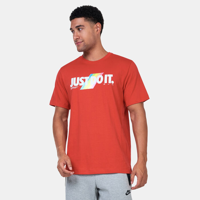 Nike Men's Sportswear Just Do It T-Shirt Red image number 0