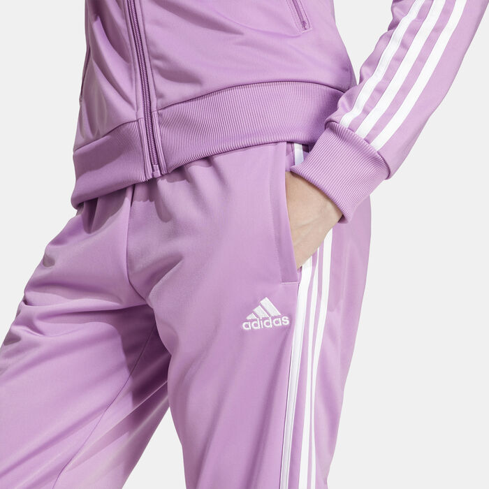 adidas Women's Essentials 3-Stripes Tracksuit Purple image number 3