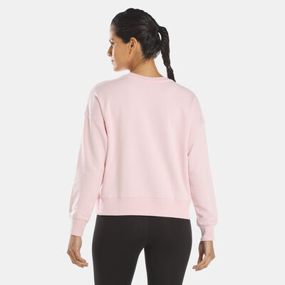 PUMA Women's Classics Metallic Logo Sweatshirt Pink PUMA Women's Classics Metallic Logo Sweatshirt Pink