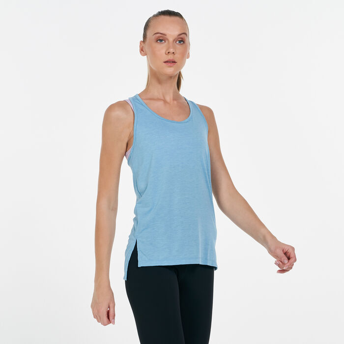 Nike Women's Yoga Tank Top Blue image number 0