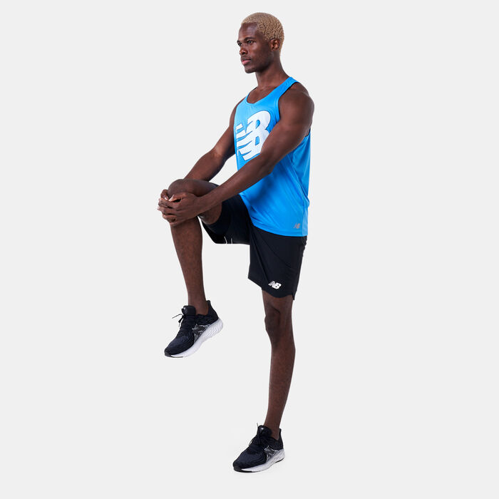New Balance Men's Accelerate T-Shirt Blue New Balance Men's Accelerate T-Shirt Blue image number 2