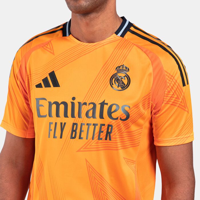 adidas Men's Real Madrid 24/25 Away Authentic Football Jersey Orange image number 3