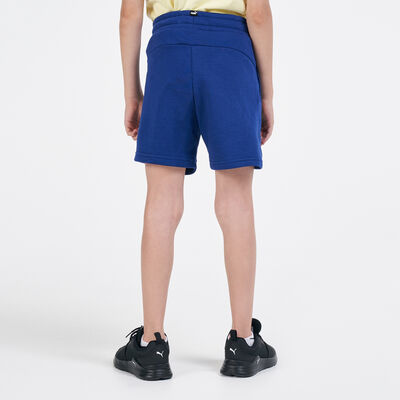PUMA Kids' Amplified Big Logo Shorts Blue