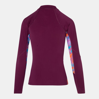 Speedo Women's Printed Long Sleeve Rashguard Purple