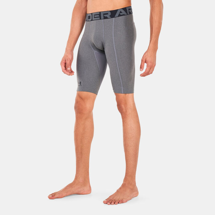Under Armour Men's UA HeatGear® Armour Long Shorts Grey Under Armour Men's UA HeatGear® Armour Long Shorts Grey image number 0