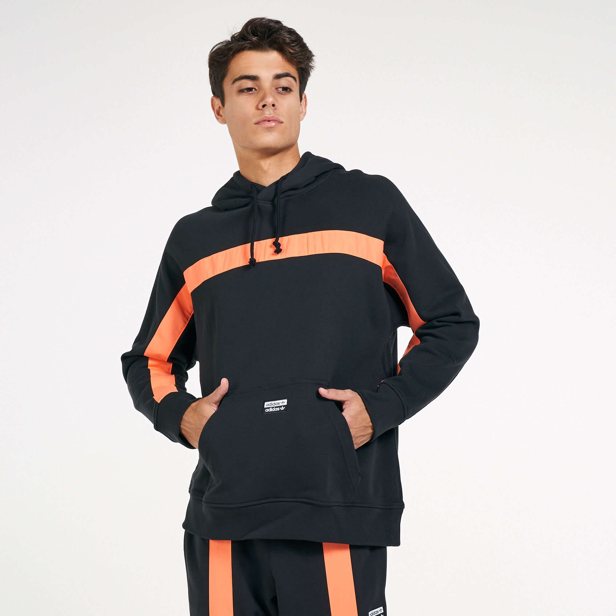 Adidas originals panel deals pullover hoodie
