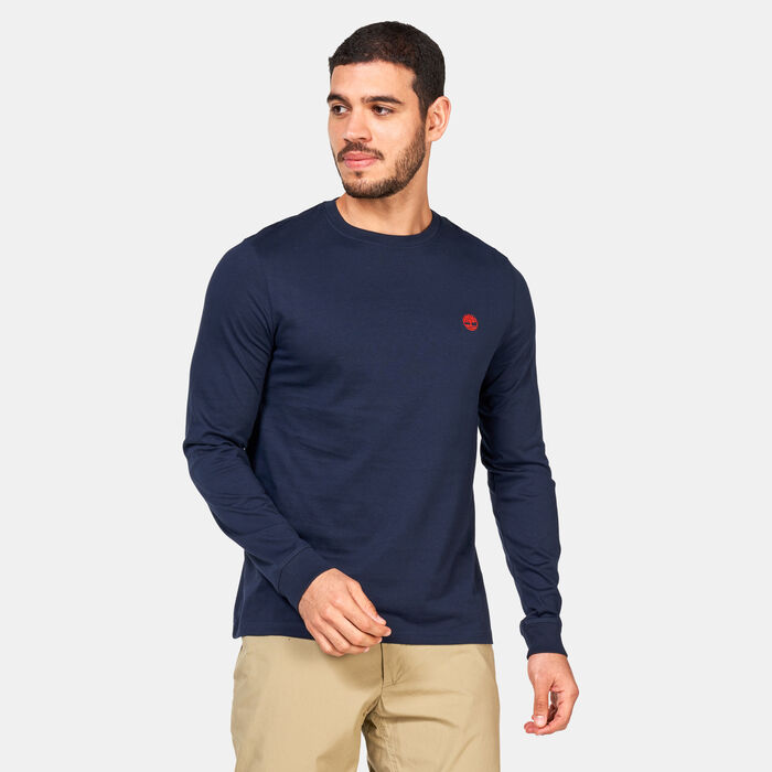 Timberland Men's Dunstan River Long Sleeve T-Shirt Blue image number 0