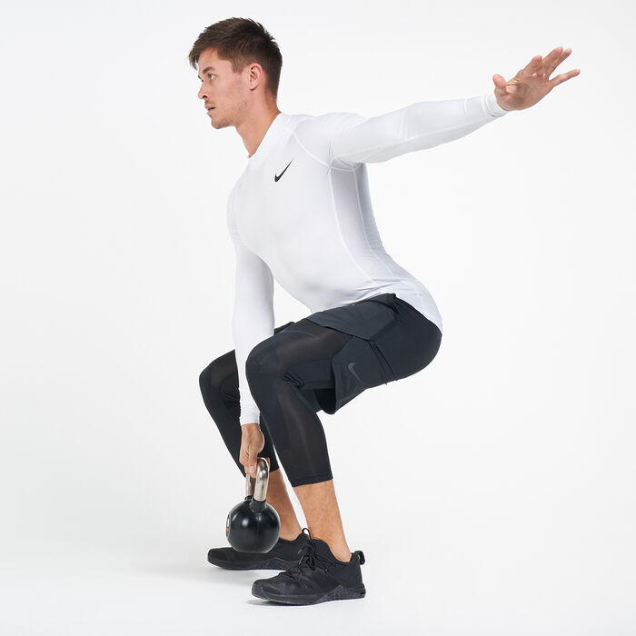 Nike Men's Pro 3/4 Basketball Tights Black Nike Men's Pro 3/4 Basketball Tights Black image number 2