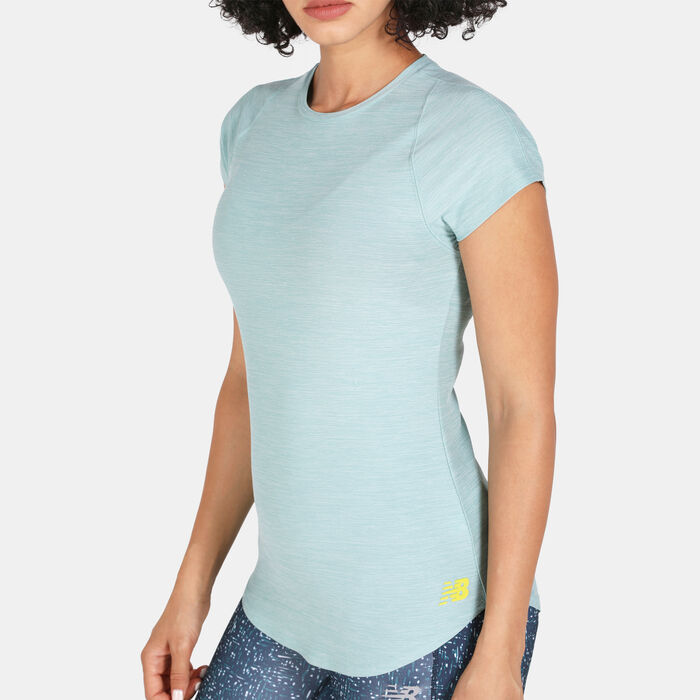 New Balance Women's Transform Perfect T-Shirt Blue New Balance Women's Transform Perfect T-Shirt Blue image number 3