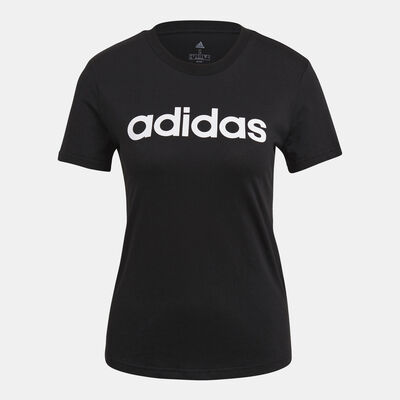 adidas Women's Essentials Slim Logo T-Shirt Black