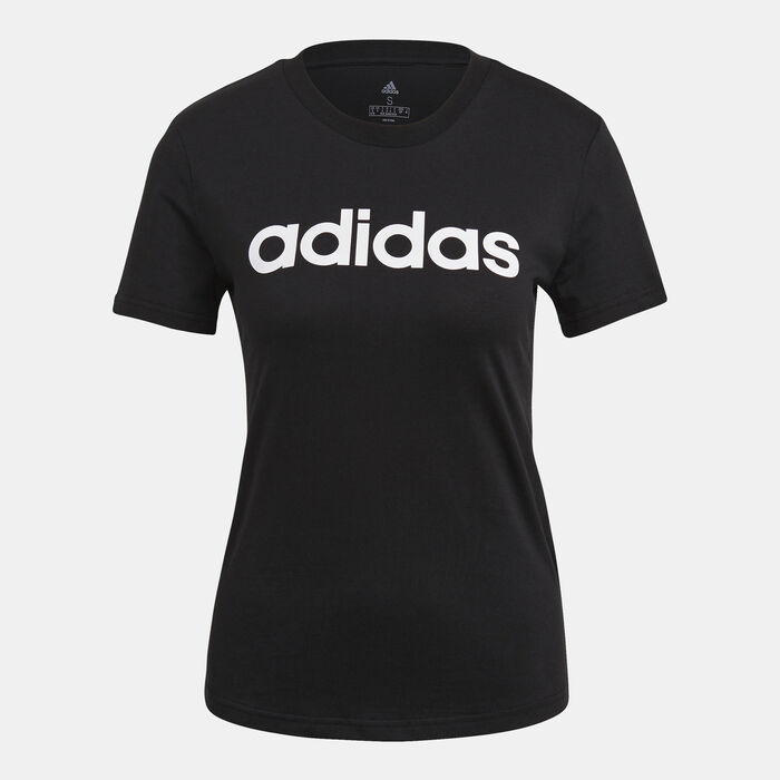 adidas Women's Essentials Slim Logo T-Shirt Black adidas Women's Essentials Slim Logo T-Shirt Black image number 0