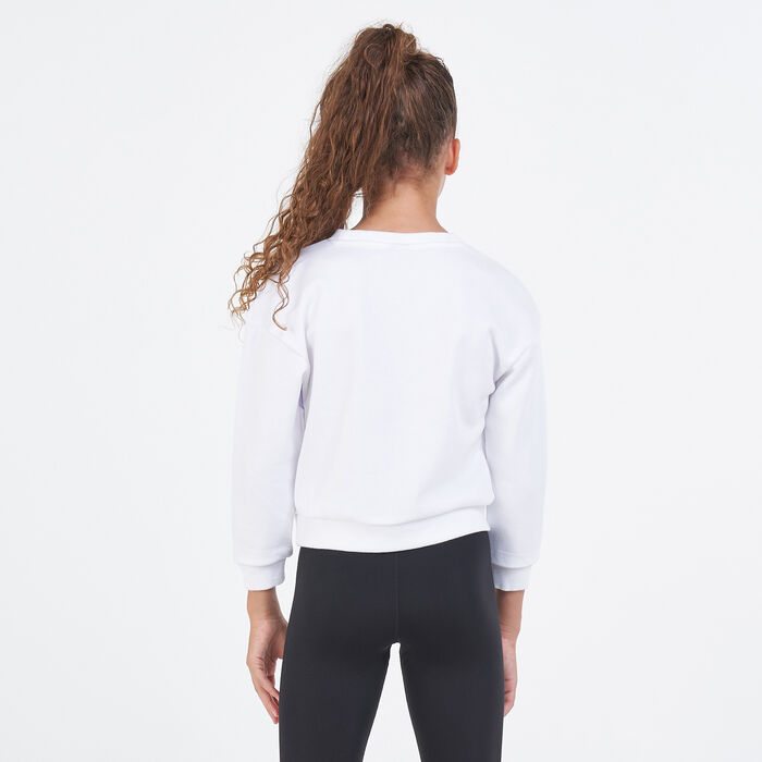 PUMA Kids' Rebel Crew Sweatshirt White PUMA Kids' Rebel Crew Sweatshirt White image number 1